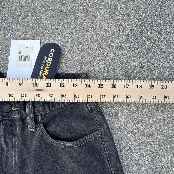 Levis Super Baggy Jeans Mens 28x34 Strong Dark Gray Denim Skate Drawstring - Picture 2 of 13